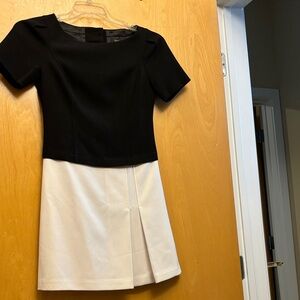 White House Black Market Elegant Black and White Dress
